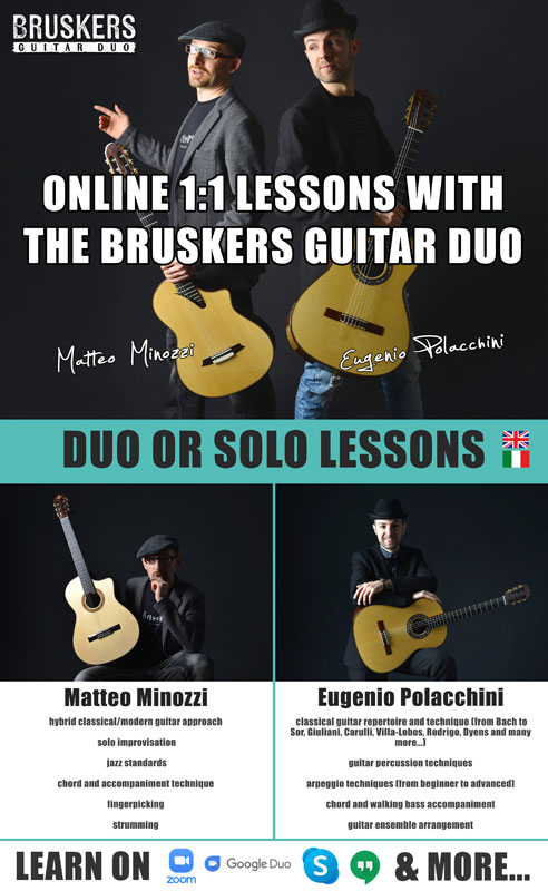 Online lessons with the Bruskers Guitar Duo