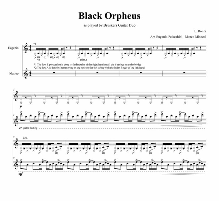 Black Orpheus by Bruskers Guitar Duo