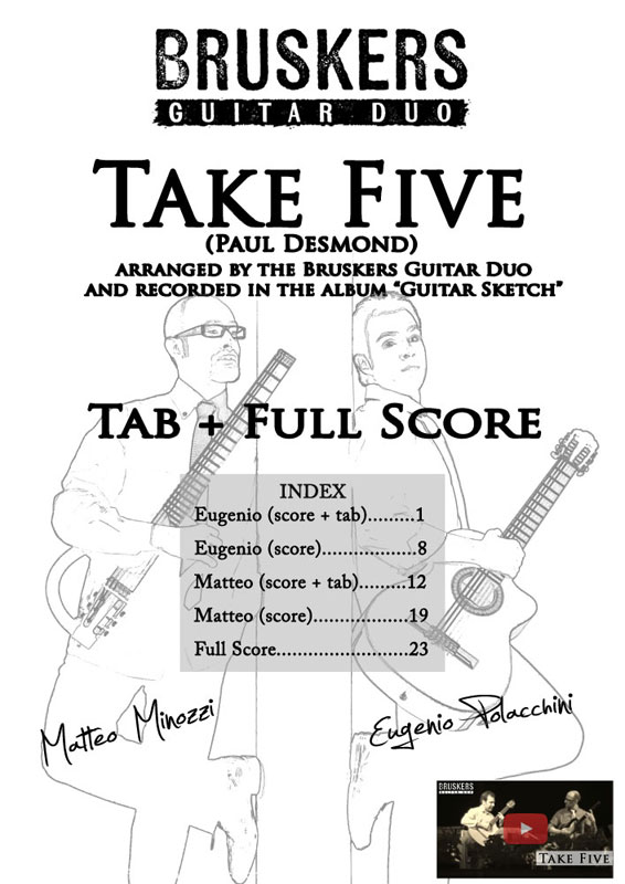 Take Five Free Sheet Music Pdf And Tab Download Guitar Pro File Bruskers Guitar Duo