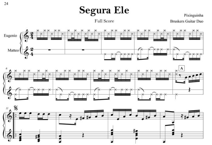 Segura Ele fragment by Bruskers Guitar Duo